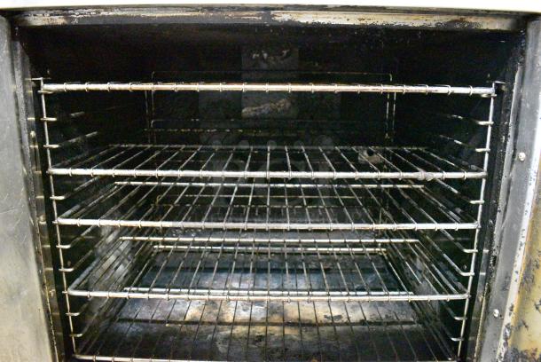 2 Royal Stainless Steel Commercial Natural Gas Powered Full Size Convection Oven w/ View Through Door, Solid Door, Metal Oven Racks and Thermostatic Controls on Commercial Casters. 2 Times Your Bid! - Image 9 of 10