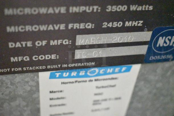 Turbochef NGC Tornado Stainless Steel Commercial Countertop Electric Powered Rapid Cook Oven. 208/240 Volts, 1 Phase. - Image 7 of 8