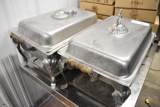 2 Metal Chafing Dish. 2 Times Your Bid! - Image 2 of 4