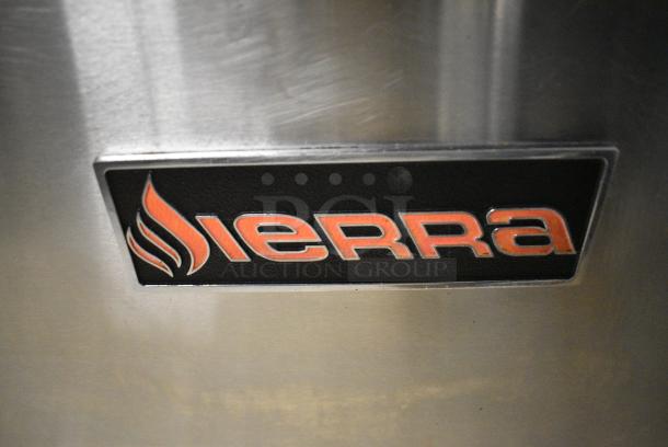 Sierra Stainless Steel Commercial Natural Gas Powered 6 Burner Range w/ Oven and Back Splash. - Image 3 of 10
