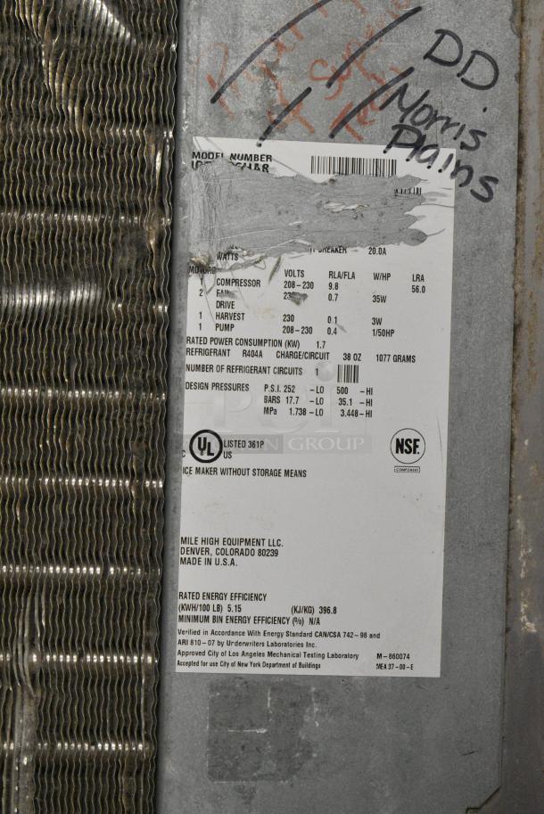 Ice O Matic Stainless Steel Commercial Ice Head on Commercial Bin. 208-230 Volts, 1 Phase. - Image 6 of 6