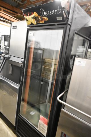 True G4SM-23RGS Metal Commercial Single Door Reach In Cooler Merchandiser. 115 Volts, 1 Phase. Tested and Powers On But Does Not Get Cold