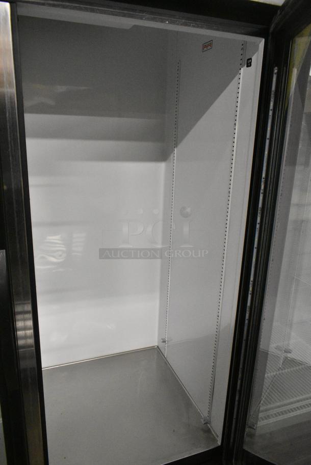 2016 True GDM-49-HC Metal Commercial 2 Door Reach In Cooler Merchandiser w/ Poly Coated Racks. 115 Volts, 1 Phase. Tested and Working! - Image 3 of 5