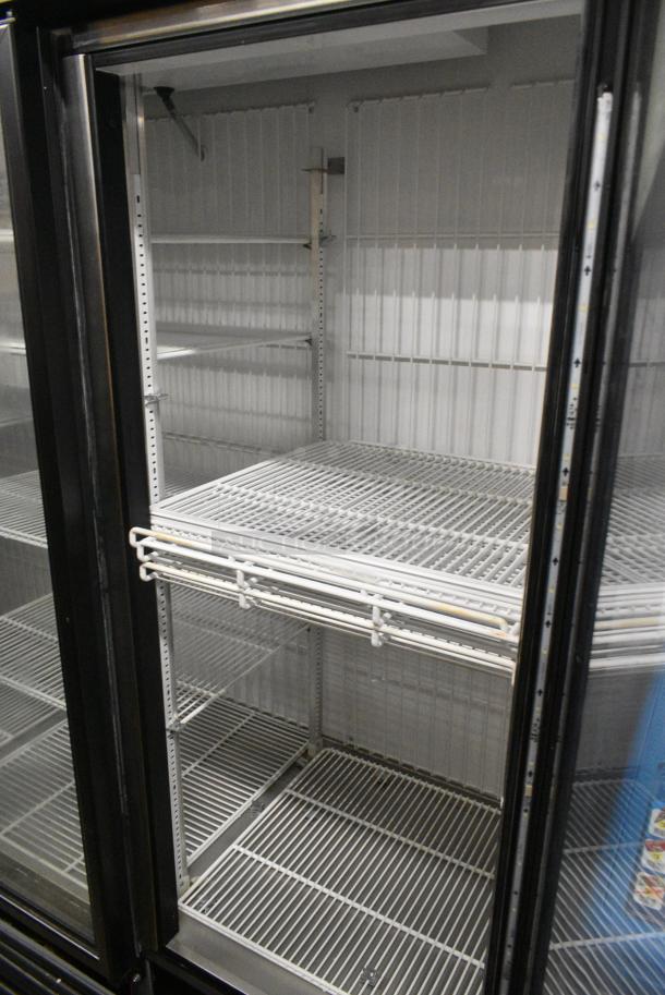 2016 True GDM-72F-HC Metal Commercial 3 Door Reach In Freezer Merchandiser w/ Poly Coated Racks. 115/208-230 Volts, 1 Phase. Tested and Working! - Image 4 of 5