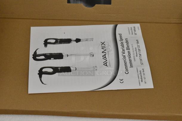 BRAND NEW SCRATCH AND DENT! AvaMix 928IBMD10 10" Medium-Duty Variable Speed Immersion Blender - 3/4 hp. 120 Volts, 1 Phase. - Image 3 of 10