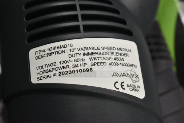 BRAND NEW SCRATCH AND DENT! AvaMix 928IBMD10 10" Medium-Duty Variable Speed Immersion Blender - 3/4 hp. 120 Volts, 1 Phase. - Image 9 of 10
