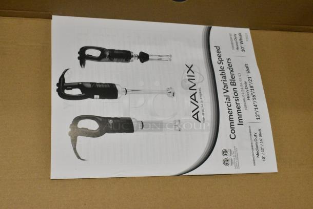 5 BRAND NEW SCRATCH AND DENT! AvaMix 928IBMD12 12" Medium-Duty Variable Speed Immersion Blender - 3/4 hp. 120 Volts, 1 Phase. 5 Times Your Bid! - Image 5 of 19