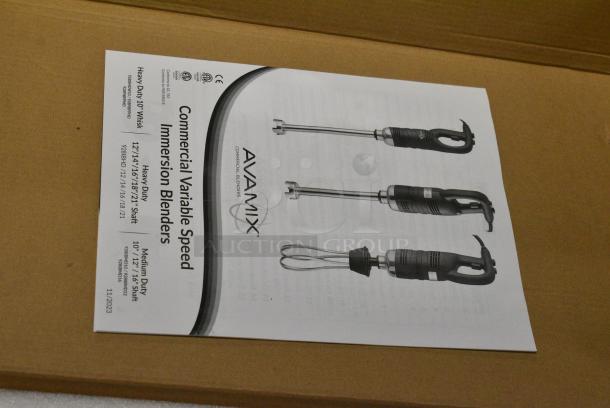 5 BRAND NEW SCRATCH AND DENT! AvaMix 928IBMD12 12" Medium-Duty Variable Speed Immersion Blender - 3/4 hp. 120 Volts, 1 Phase. 5 Times Your Bid! - Image 13 of 19