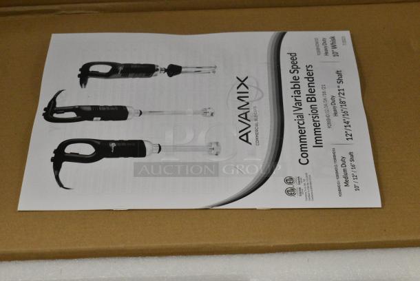 5 BRAND NEW SCRATCH AND DENT! AvaMix 928IBMD12 12" Medium-Duty Variable Speed Immersion Blender - 3/4 hp. 120 Volts, 1 Phase. 5 Times Your Bid! - Image 3 of 9