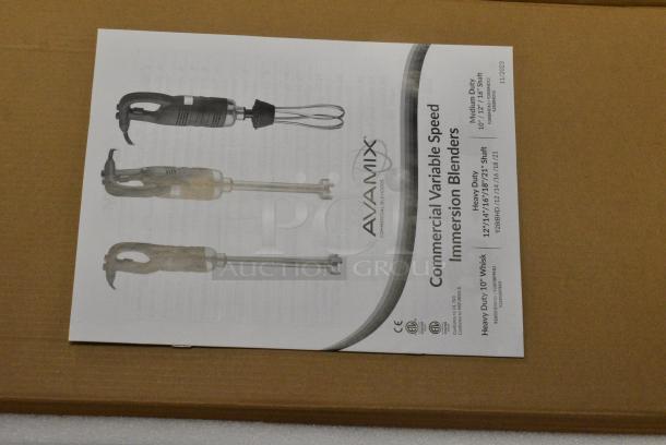 3 BRAND NEW SCRATCH AND DENT! AvaMix 928IBMD12 12" Medium-Duty Variable Speed Immersion Blender - 3/4 hp, AvaMix 928IBMD16 16" Medium-Duty Variable Speed Immersion Blender - 3/4 hp. 120 Volts, 1 Phase. 3 Times Your Bid! - Image 12 of 18