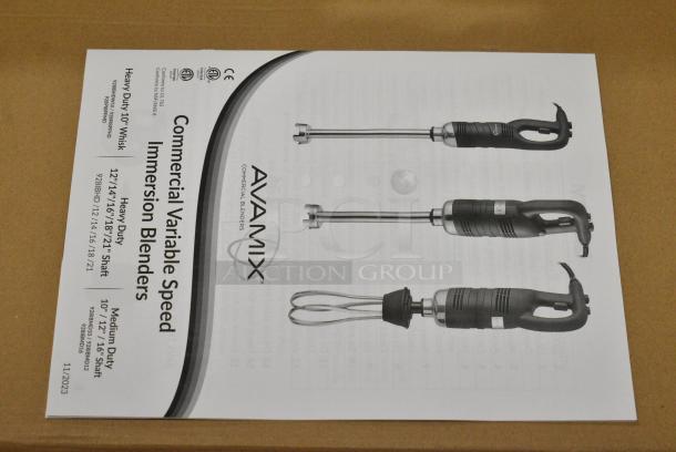 BRAND NEW SCRATCH AND DENT! AvaMix 928IBMD16 16" Medium-Duty Variable Speed Immersion Blender - 3/4 hp. 120 Volts, 1 Phase. - Image 3 of 9