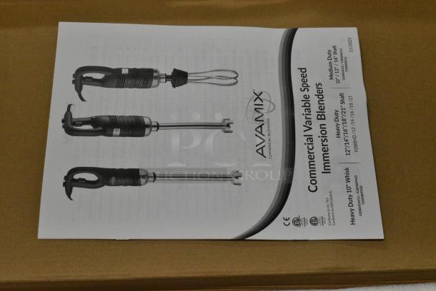 BRAND NEW SCRATCH AND DENT! AvaMix 928IBMD16 16" Medium-Duty Variable Speed Immersion Blender - 3/4 hp. 120 Volts, 1 Phase. - Image 3 of 9