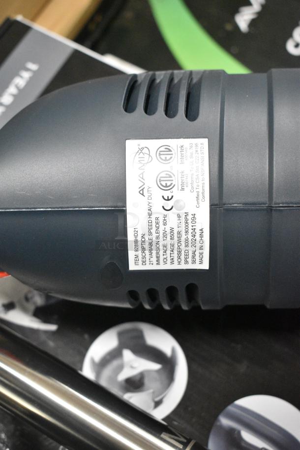 5 BRAND NEW SCRATCH AND DENT! AvaMix 928IBHD21 21" Heavy-Duty Variable Speed Immersion Blender - 1 1/4 hp. 120 Volts, 1 Phase. 5 Times Your Bid! - Image 8 of 10