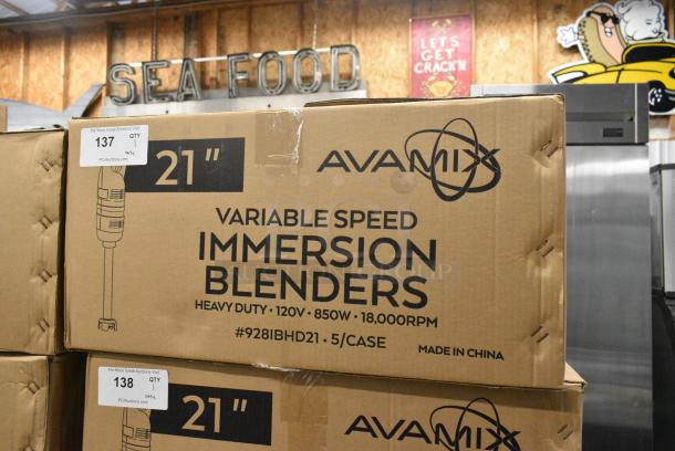 5 BRAND NEW SCRATCH AND DENT! AvaMix 928IBHD21 21" Heavy-Duty Variable Speed Immersion Blender - 1 1/4 hp. 120 Volts, 1 Phase. 5 Times Your Bid! - Image 9 of 10
