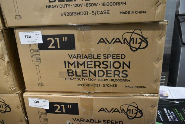 5 BRAND NEW SCRATCH AND DENT! AvaMix 928IBHD21 21" Heavy-Duty Variable Speed Immersion Blender - 1 1/4 hp. 120 Volts, 1 Phase. 5 Times Your Bid! - Image 9 of 10