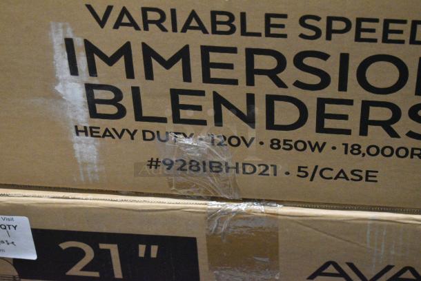5 BRAND NEW SCRATCH AND DENT! AvaMix 928IBHD21 21" Heavy-Duty Variable Speed Immersion Blender - 1 1/4 hp. 120 Volts, 1 Phase. 5 Times Your Bid! - Image 10 of 10