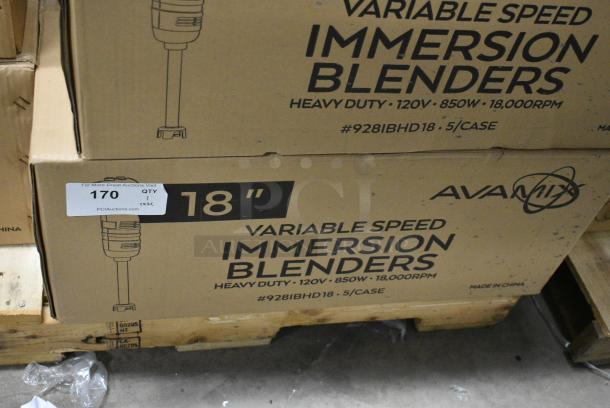 5 BRAND NEW SCRATCH AND DENT! AvaMix 928IBHD18 18" Heavy-Duty Variable Speed Immersion Blender - 1 1/4 hp. 120 Volts, 1 Phase. 5 Times Your Bid! - Image 12 of 13