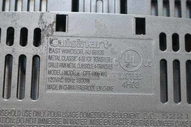 Cuisinart CPT-180 Metal Countertop 4 Slot Toaster. 120 Volts, 1 Phase. - Image 7 of 7