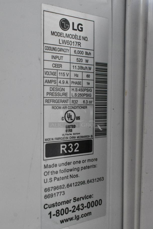 2 LG LW6017R/GoldStar Window Mounted Air Conditioners. 115 Volts, 1 Phase. 2 Times Your Bid! Tested and Working! - Image 15 of 16