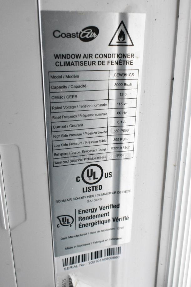 2 General Electric AEL05LXQ1 / CoazstAir CEW081CCS Window Mounted Air Conditioners. 115 Volts, 1 Phase. 2 Times Your Bid! Tested and Working! - Image 15 of 16