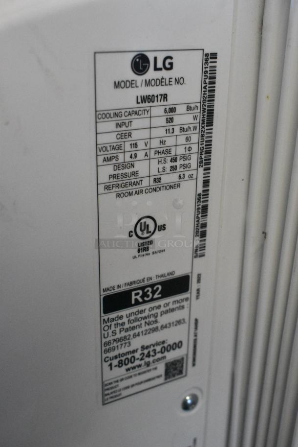 2 General Electric AEL05LVL1 / LG LW6017R Window Mounted Air Conditioners. 115 Volts, 1 Phase. 2 Times Your Bid! Tested and Working! - Image 12 of 12