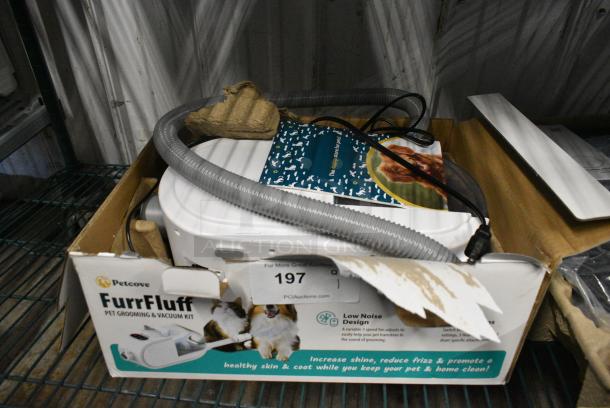 IN ORIGINAL BOX! Petcove PC-FRFLFF-WHT FurrFluff Pet Grooming & Vacuum Kit - Image 2 of 11