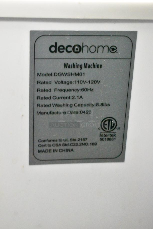 DecoHome DGWSHM01 Portable Washing Machine for Apartments. 110-120 Volts, 1 Phase. - Image 8 of 8