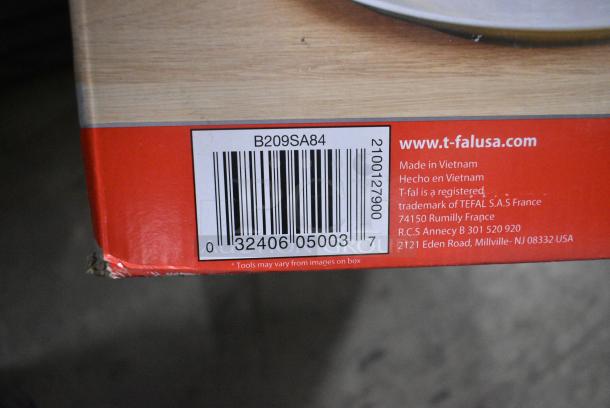 BRAND NEW SCRATCH AND DENT! T-fal B209SA84 18 Piece Non-Stick Cookware Set, Red - Image 3 of 3