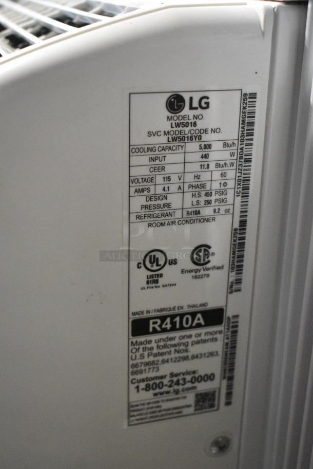 2 LG LW5016 Window Mount Air Conditioner. 115 Volts, 1 Phase. 2 Times Your Bid! Tested and Working! - Image 7 of 12