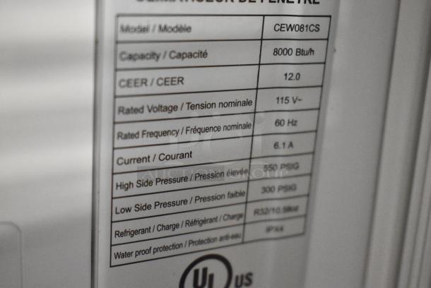 2 Coast Air CEW081CS Window Mount Air Conditioners. 115 Volts, 1 Phase. 2 Times Your Bid! Tested and Working! - Image 5 of 7