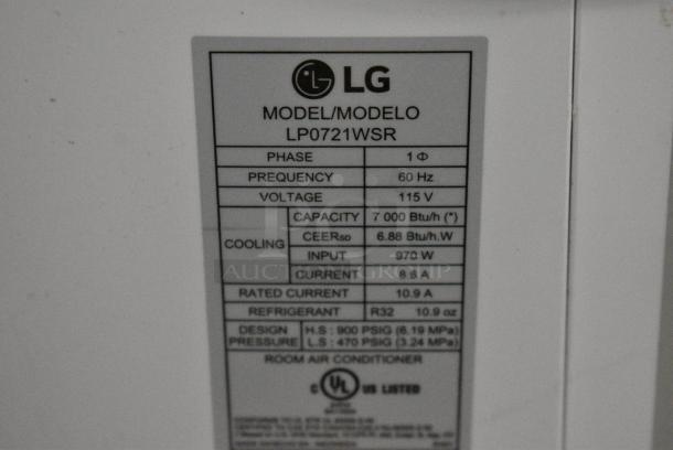 LG LP0721WSR Portable Air Conditioner. 115 Volts, 1 Phase. Tested and Working! - Image 3 of 3
