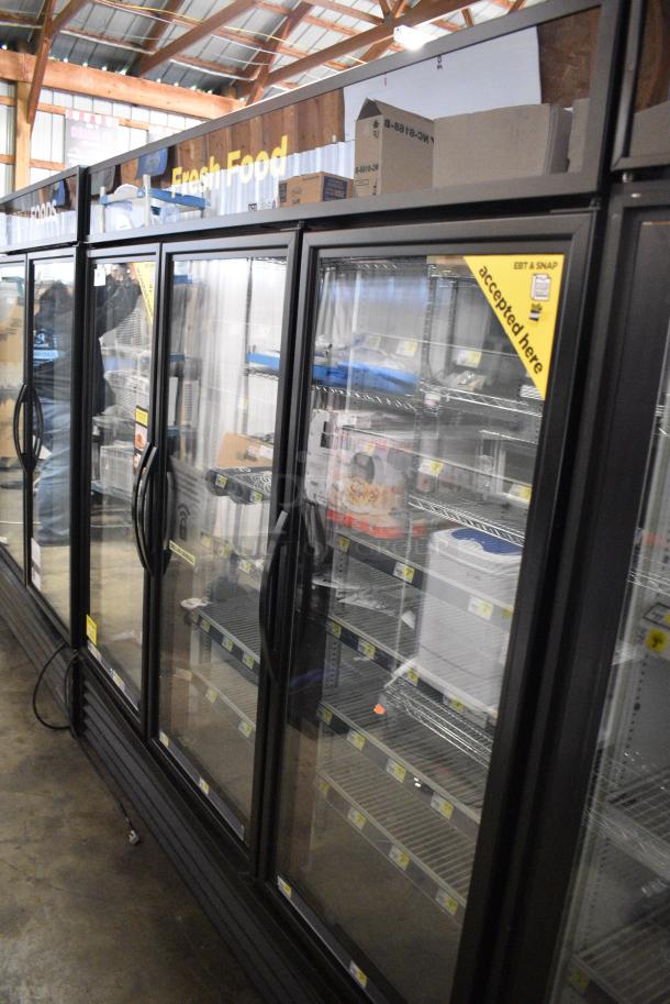 2018 True GDM-72-HC Metal Commercial 3 Door Reach In Cooler Merchandiser w/ Poly Coated Racks. 115 Volts, 1 Phase. Tested and Working! - Image 1 of 10