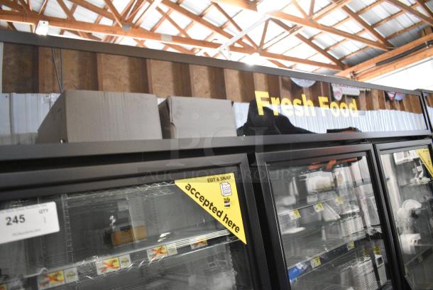 2018 True GDM-72-HC Metal Commercial 3 Door Reach In Cooler Merchandiser w/ Poly Coated Racks. 115 Volts, 1 Phase. Tested and Working! - Image 3 of 10