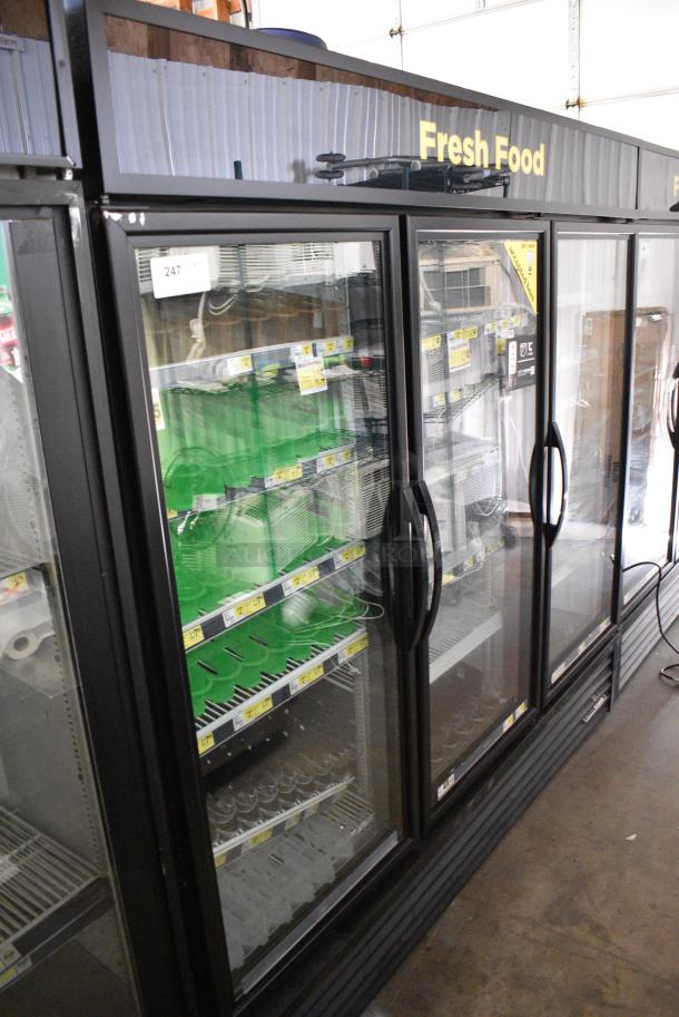 2018 True GDM-72-HC Metal Commercial 3 Door Reach In Cooler Merchandiser w/ Poly Coated Racks. 115 Volts, 1 Phase. Tested and Working! - Image 2 of 10