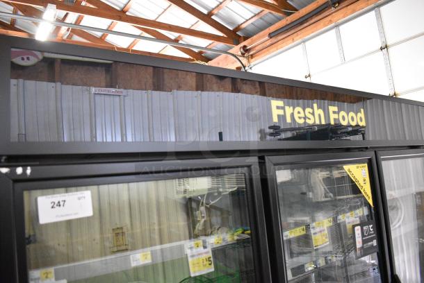 2018 True GDM-72-HC Metal Commercial 3 Door Reach In Cooler Merchandiser w/ Poly Coated Racks. 115 Volts, 1 Phase. Tested and Working! - Image 3 of 10
