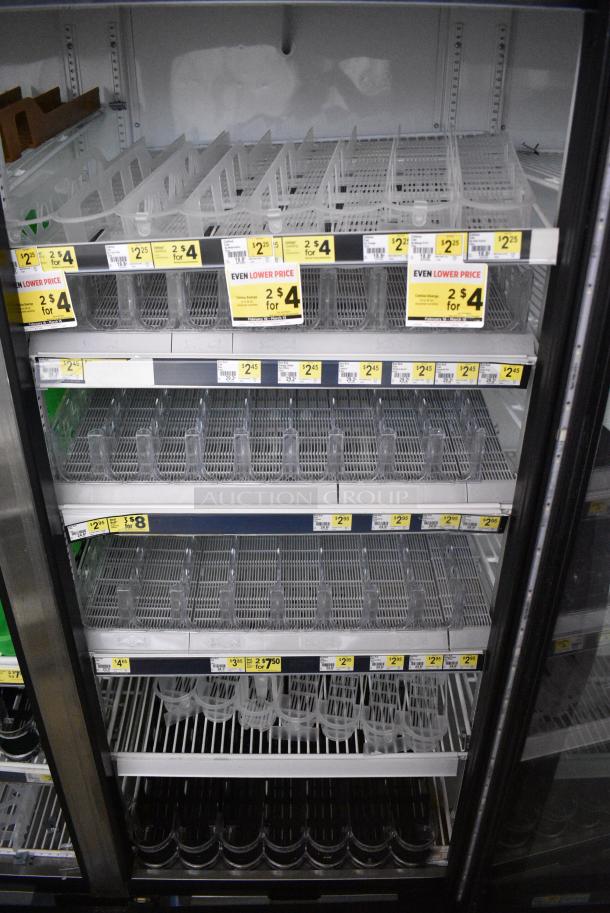 2018 True GDM-72-HC Metal Commercial 3 Door Reach In Cooler Merchandiser w/ Poly Coated Racks. 115 Volts, 1 Phase. Tested and Working! - Image 7 of 10