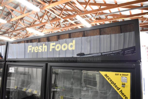 2018 True GDM-49-HC Metal Commercial 2 Door Reach In Cooler Merchandiser w/ Poly Coated Racks. 115 Volts, 1 Phase. Tested and Working! - Image 3 of 9