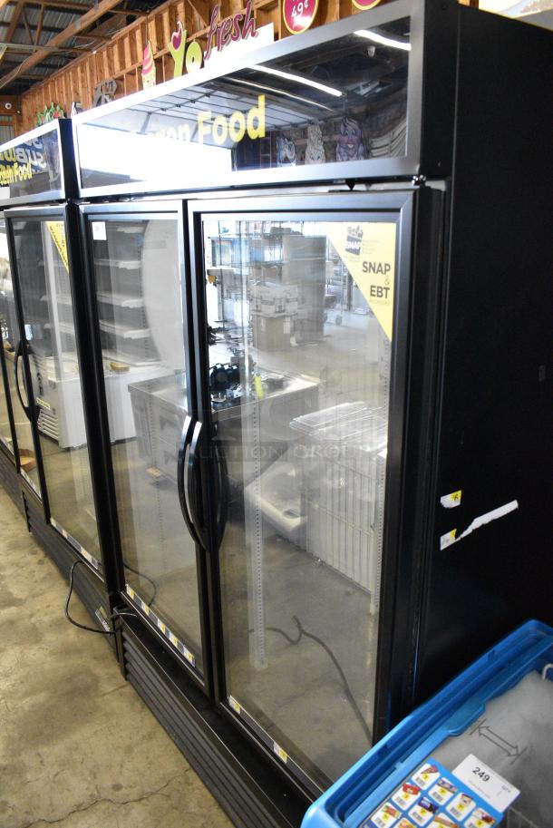 2018 True GDM-49F-HC Metal Commercial 2 Door Reach In Freezer Merchandiser. 115/208-230 Volts, 1 Phase. Tested and Working! - Image 2 of 9