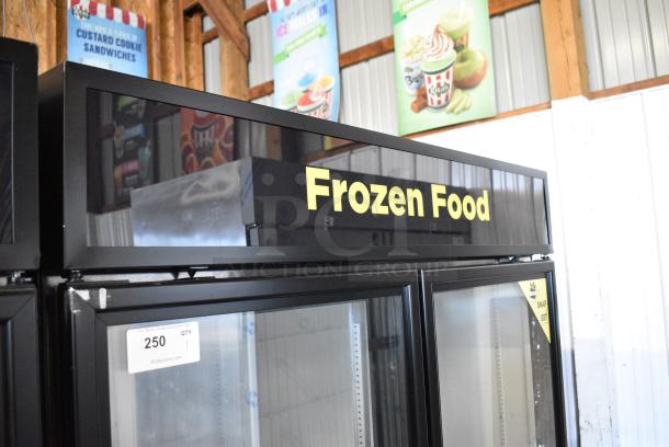 2018 True GDM-49F-HC Metal Commercial 2 Door Reach In Freezer Merchandiser. 115/208-230 Volts, 1 Phase. Tested and Working! - Image 3 of 9