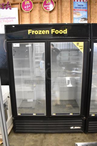 2018 True GDM-49F Metal Commercial 2 Door Reach In Freezer Merchandiser. 115/208-230 Volts, 1 Phase. Tested and Working!