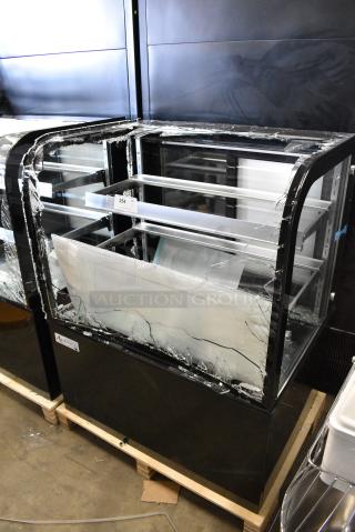 BRAND NEW SCRATCH AND DENT! Avantco Metal Commercial Floor Style Deli Display Case Merchandiser. See Pictures for Broken Glass. 115 Volts, 1 Phase. Tested and Powers On But Does Not Get Cold