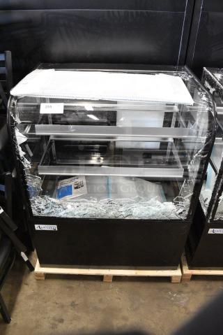 BRAND NEW SCRATCH AND DENT! Avantco Metal Commercial Floor Style Deli Display Case Merchandiser. See Pictures for Broken Glass. 115 Volts, 1 Phase. Tested and Powers On But Does Not Get Cold