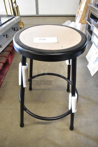 4 BRAND NEW SCRATCH AND DENT! Black Metal Stool. 4 Times Your Bid!