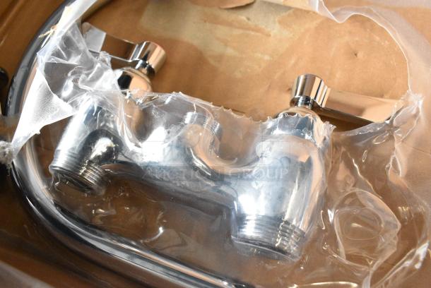 BRAND NEW SCRATCH AND DENT! Waterloo 750FD48G Deck Mount Faucet with 8" Gooseneck Spout and 4" Centers - Image 3 of 6