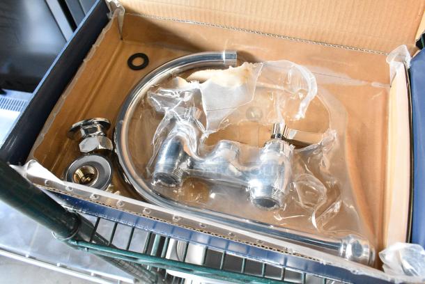 BRAND NEW SCRATCH AND DENT! Waterloo 750FD48G Deck Mount Faucet with 8" Gooseneck Spout and 4" Centers - Image 4 of 6