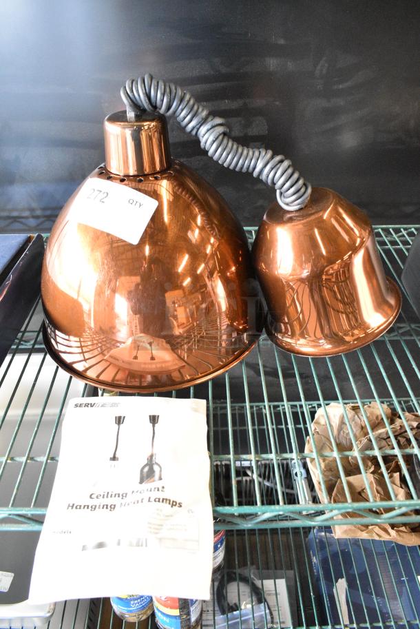 BRAND NEW SCRATCH AND DENT! Hanson Heat Lamps 800-RET-SC Retractable Cord Ceiling Mount Heat Lamp with Smoked Copper Finish. 115 Volts, 1 Phase. - Image 2 of 8
