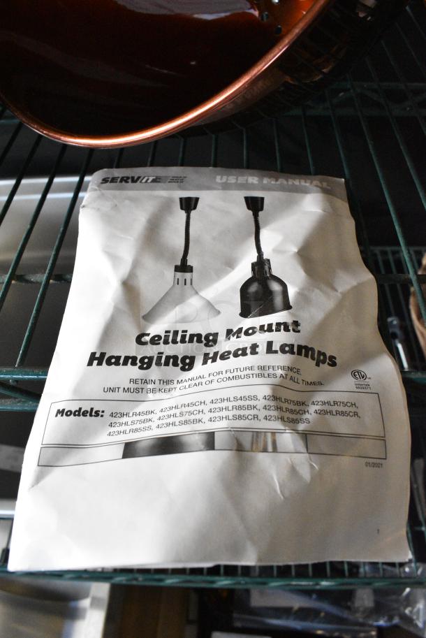 BRAND NEW SCRATCH AND DENT! Hanson Heat Lamps 800-RET-SC Retractable Cord Ceiling Mount Heat Lamp with Smoked Copper Finish. 115 Volts, 1 Phase. - Image 6 of 8