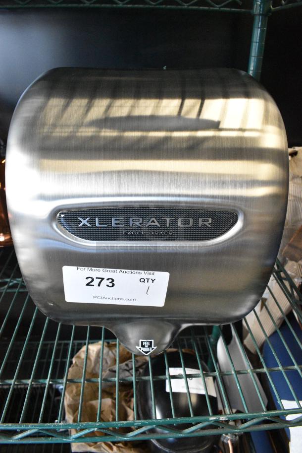 BRAND NEW SCRATCH AND DENT! Excel XL-SB 110/120 XLERATOR® Stainless Steel Cover High Speed Hand Dryer - 110/120V, 1500W - Image 1 of 6