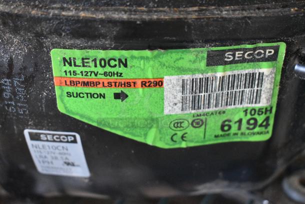 BRAND NEW SCRATCH AND DENT! Secop NLE10CN Compressor. 115-127 Volts, 1 Phase. - Image 6 of 6