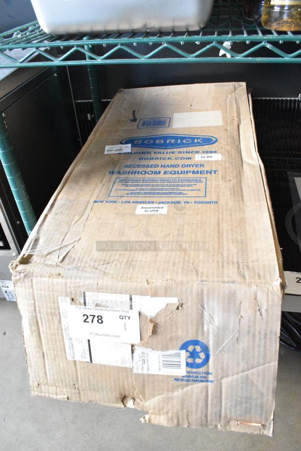 BRAND NEW SCRATCH AND DENT! Bobrick B-3725 TrimLine Series No Touch Recessed Hand Dryer - 208/240 Volts. - Image 6 of 8